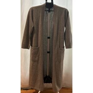 Yarnz Gray Cashmere Cardigan Duster